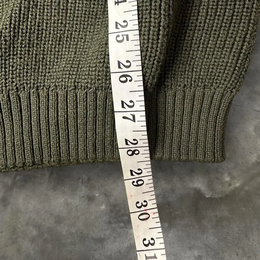 Zara Men's Green and Khaki Jumper